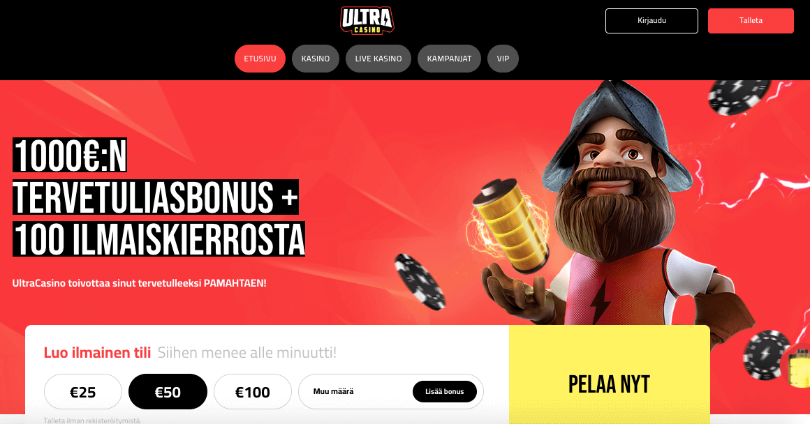 Ultra casino arvostelu