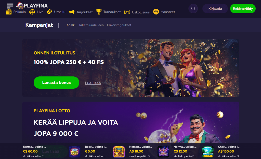 Playfina Casino bonus