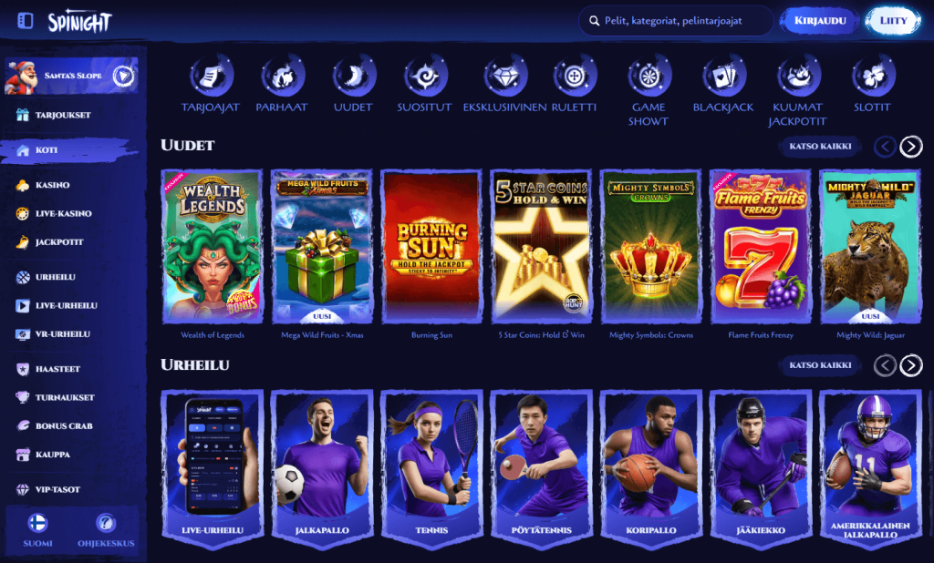 Spinight casino pelit